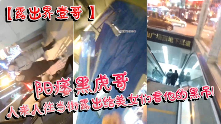 【露出界壹哥】阳痿黑虎哥,人来人往当街露出给美女们看他的黑吊!美女们个个凝视,笑而不语